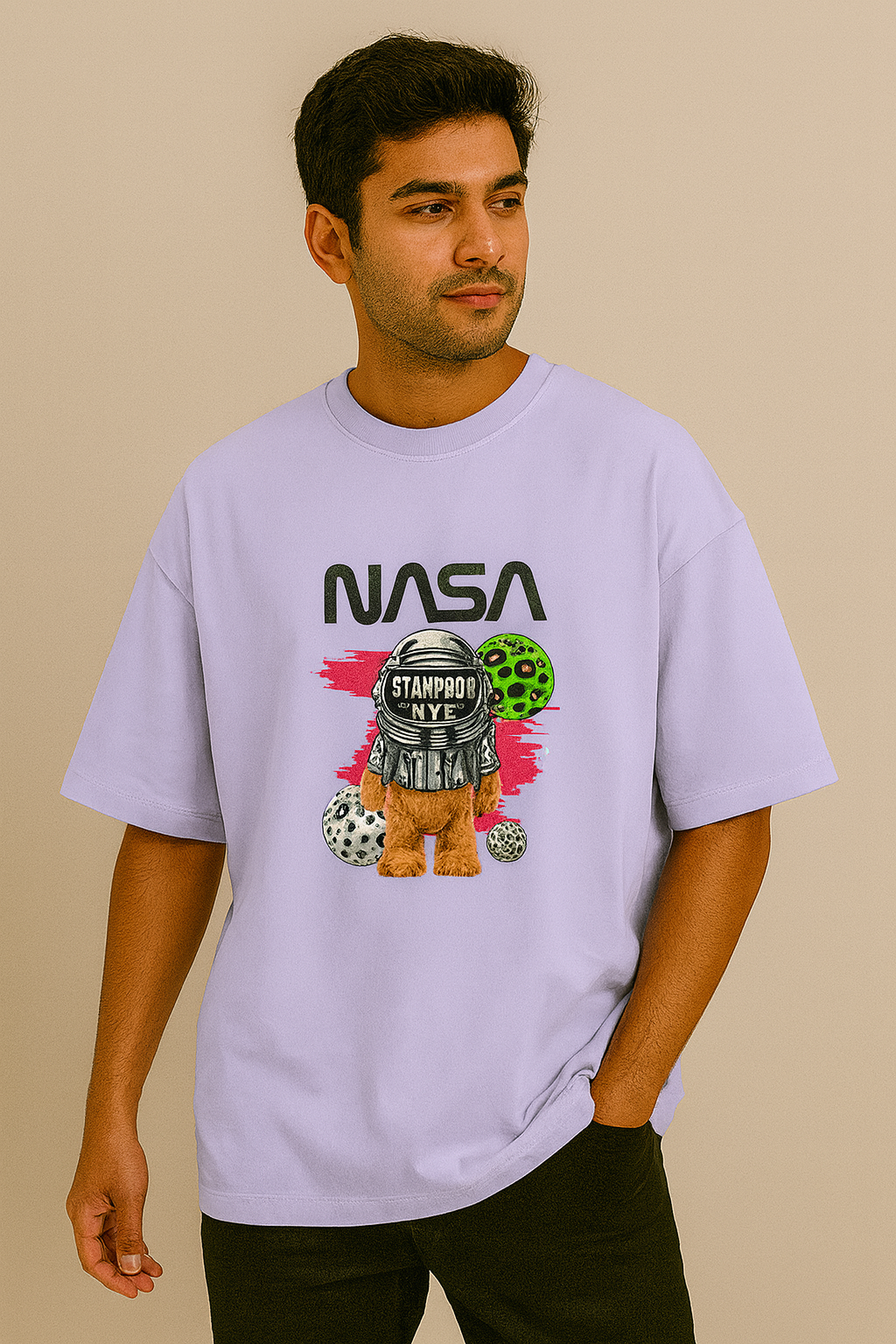 Unisex Terry Oversized Nasa-inspired Tee